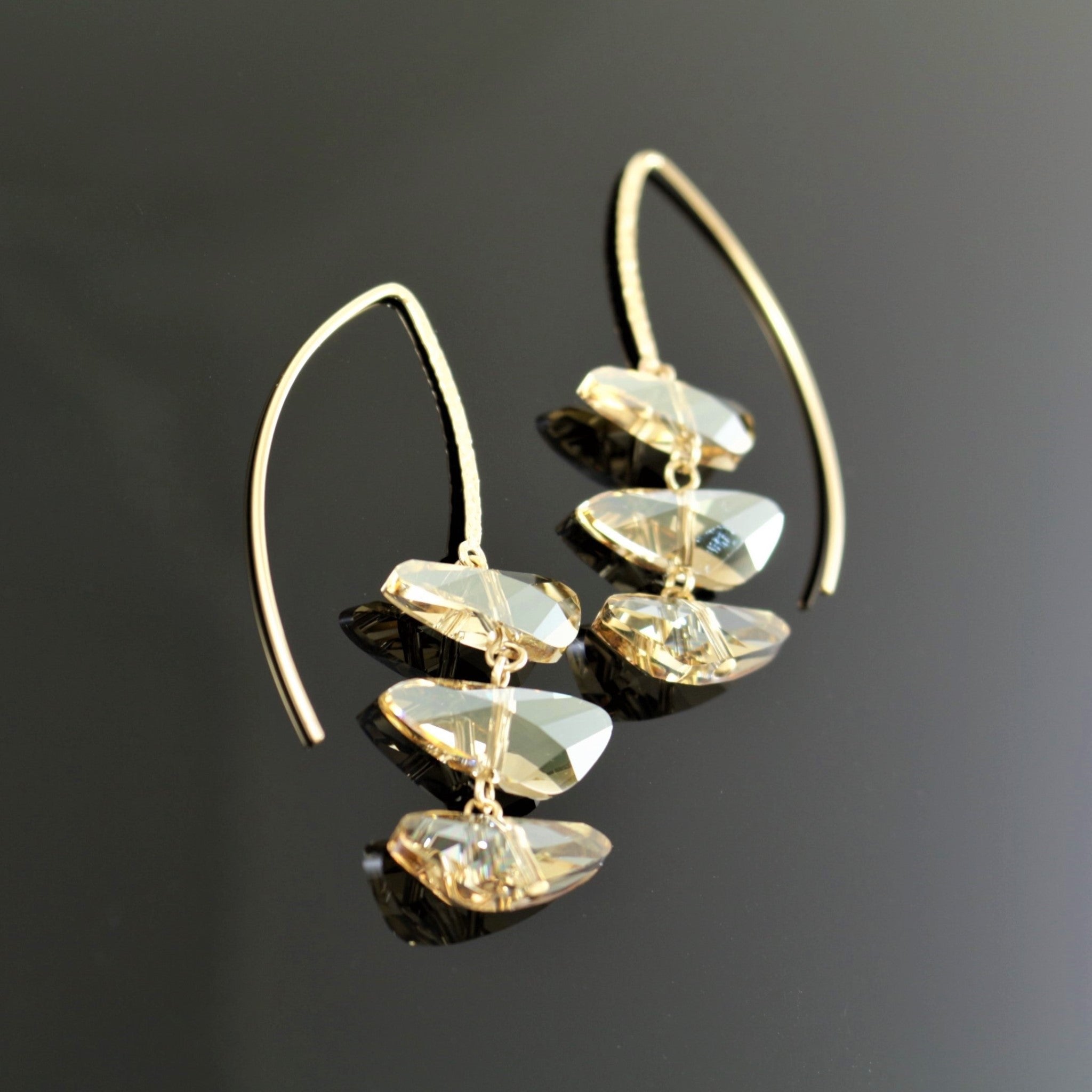 Reflections Earrings in Gold Shimmer