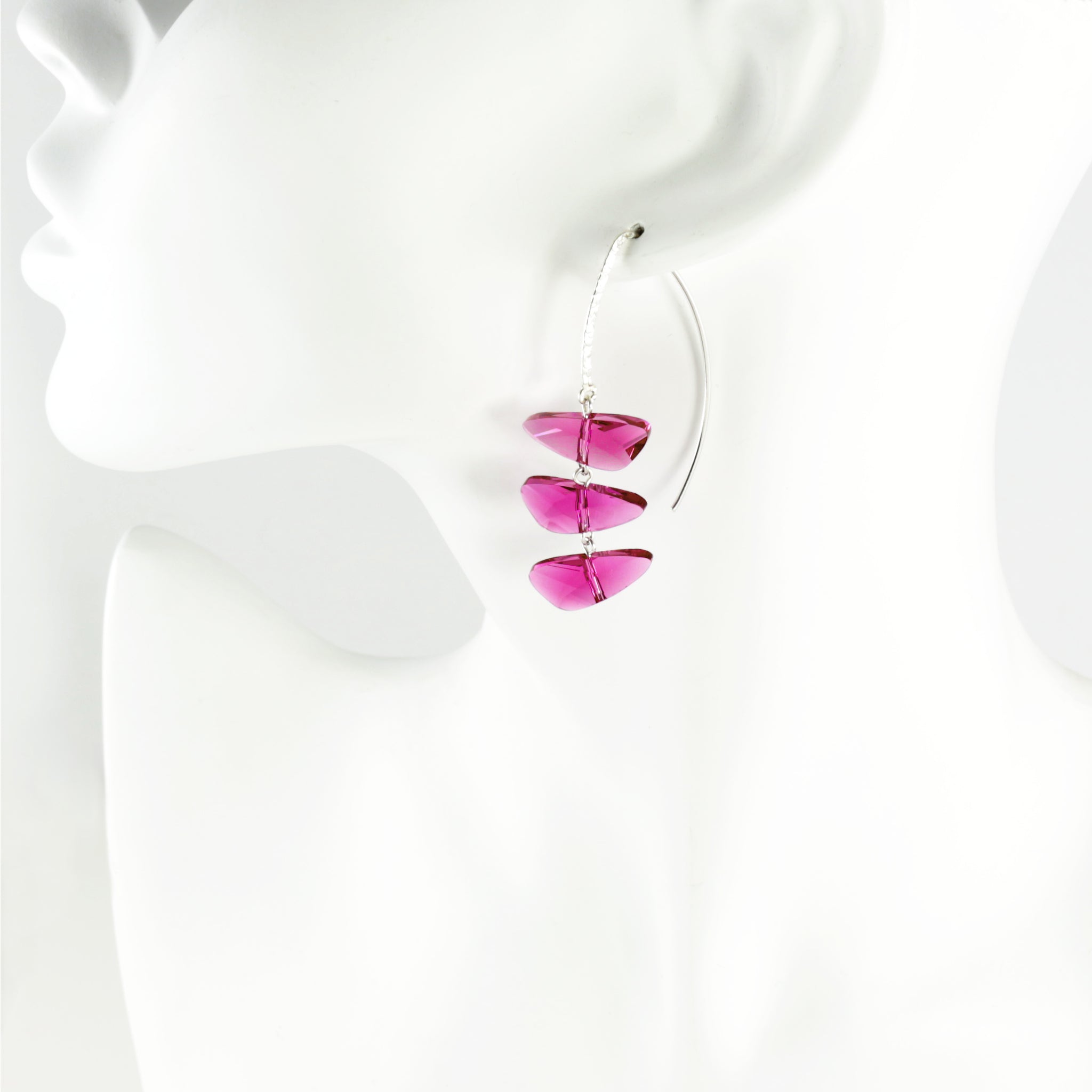 Reflections Earrings in Fuchsia