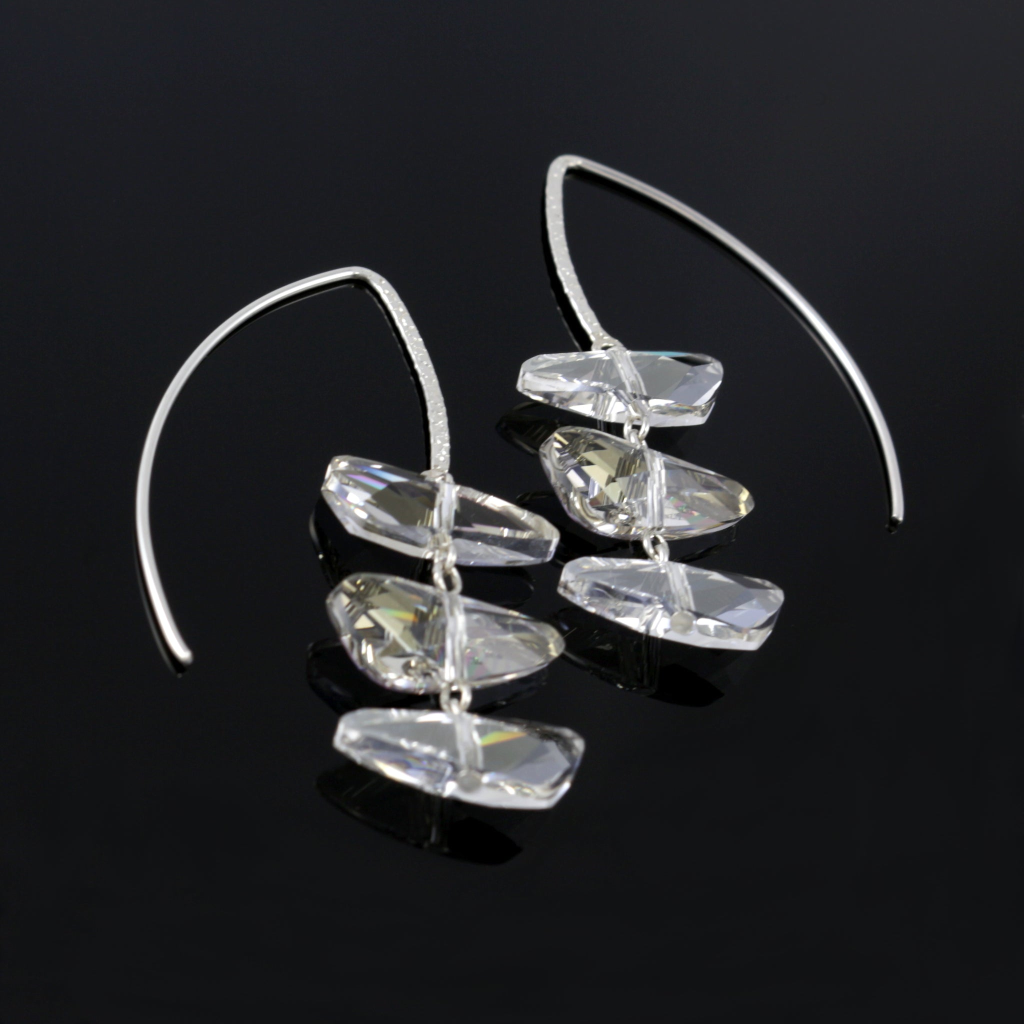 Reflections Earrings in Silver Shimmer